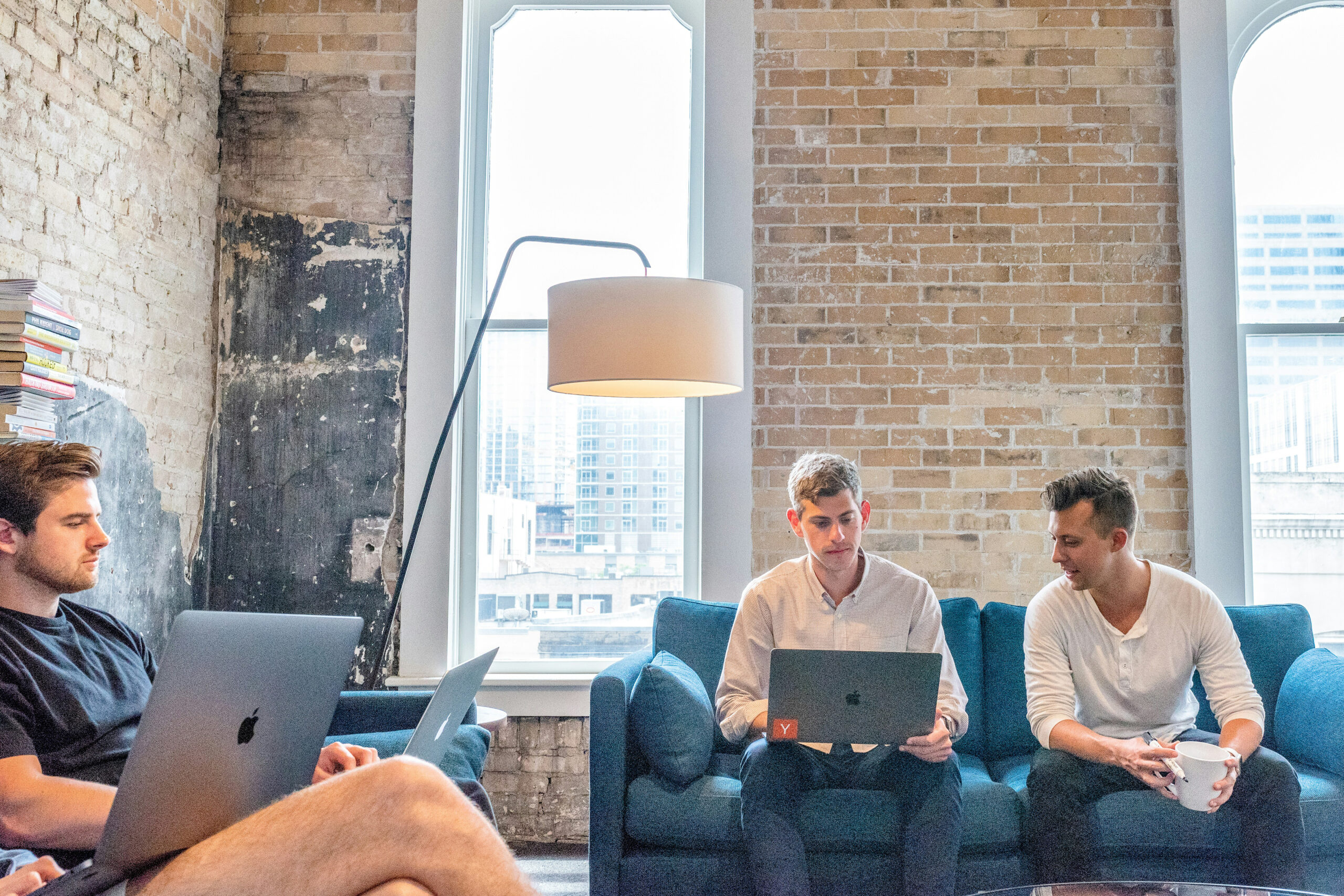 group of young business people working in the office