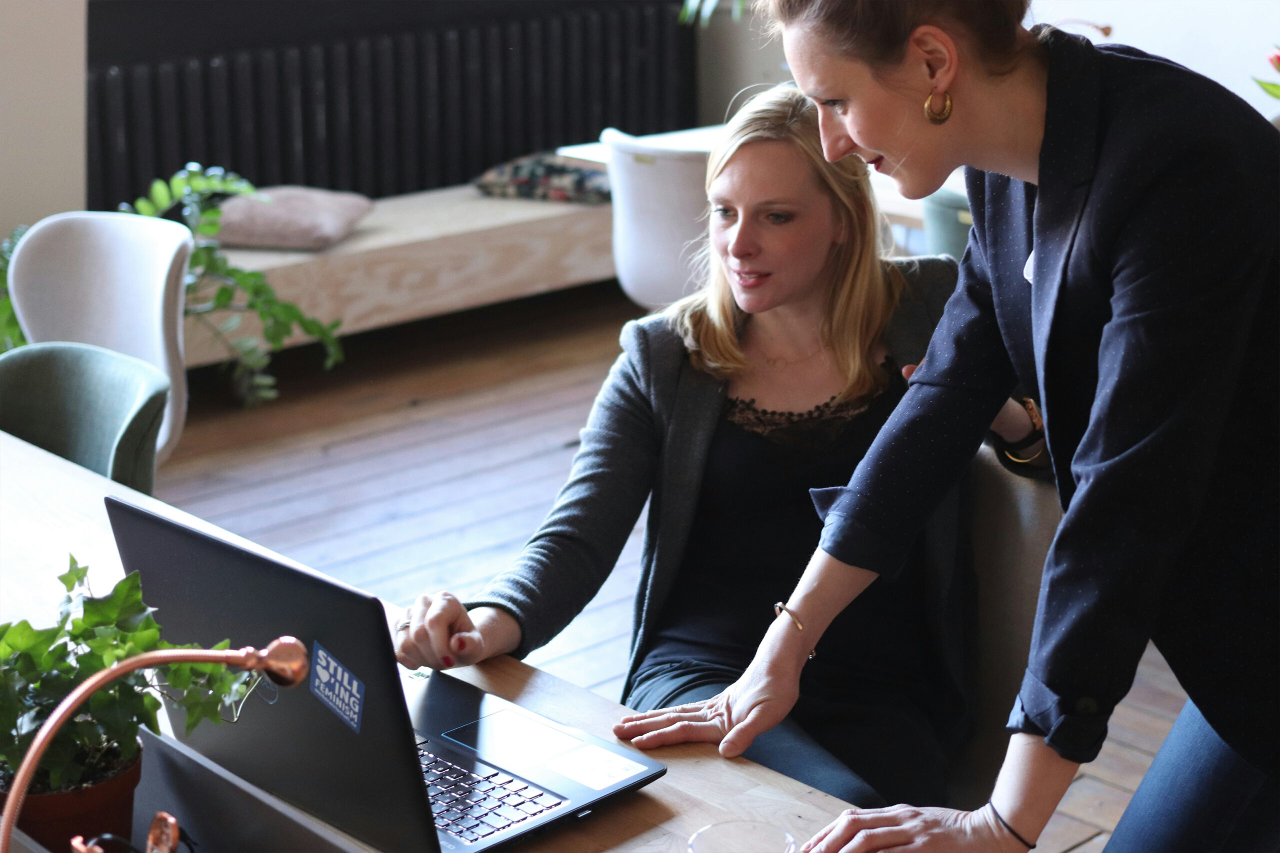 group of young business people working in the office